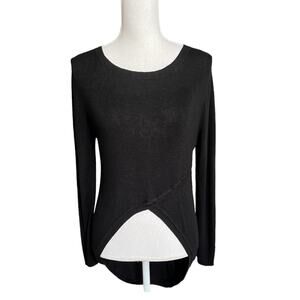 Minkpink black high low scoop neck sweater